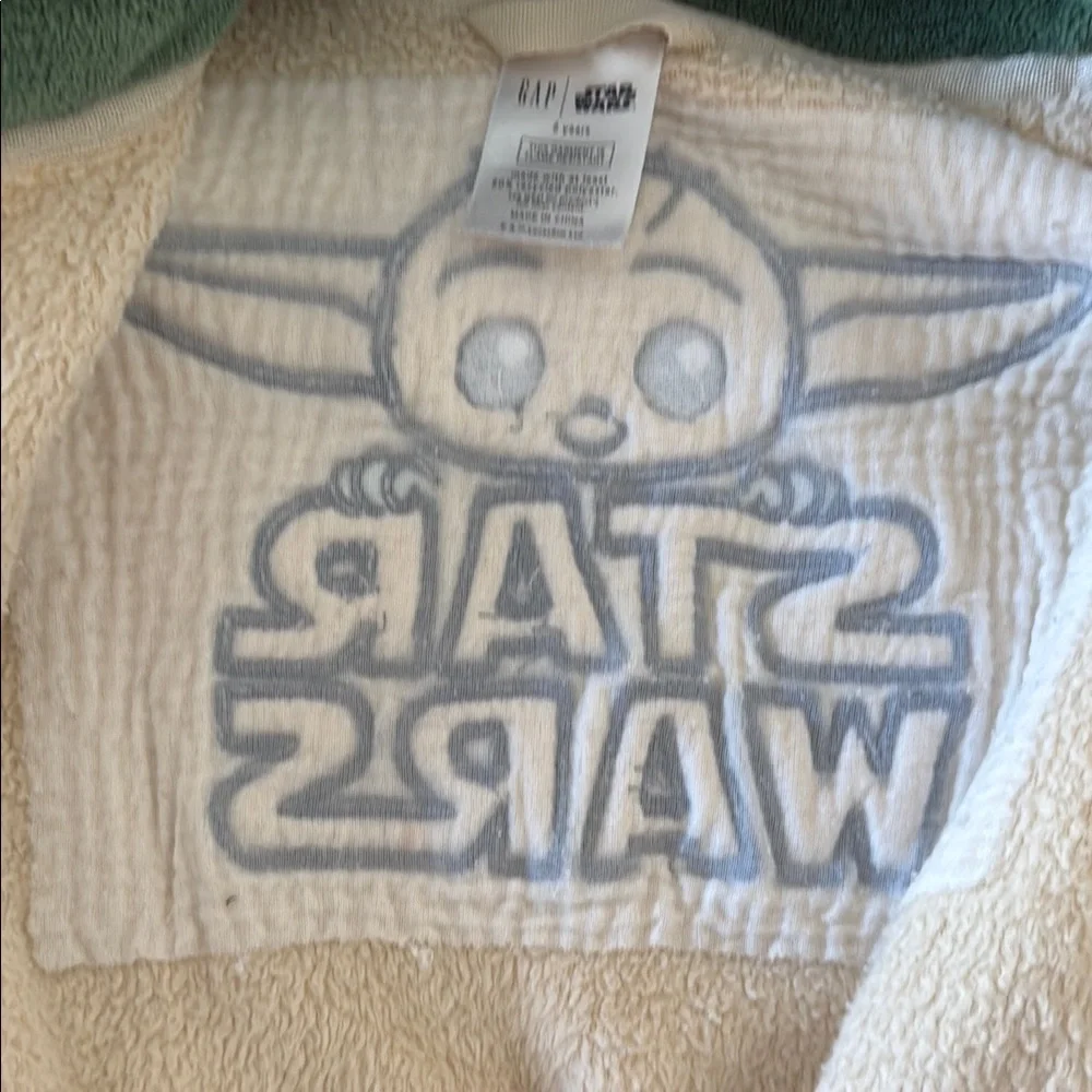 Baby Gap Star Wars Gender Neutral Adorable Baby Yoda Grogu Tan Fleece Robe!